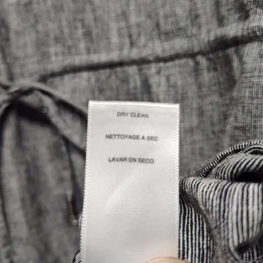 Michael Kors Linen Mini Dress Women M Gray Sleeveless Casual Summer Vacation